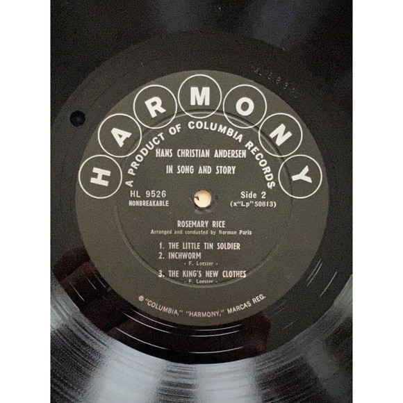 Hans Christian Andersen In Song And Story LP Rosemary Price Harmony Records VG+ - Picture 7 of 7